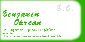 benjamin oprean business card